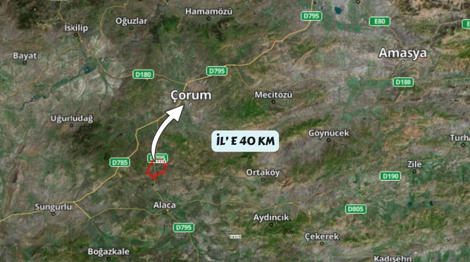 ÇORUM ALACA KÜRE KÖYÜNDE 607M² TARLAMIZ SATILIKTIR. - ÇORUM ALACA fotoğraf 6